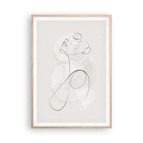 Poster in einem Rahmen aus heller Eiche - Die Spirale der Schönheit - 70x100 cm