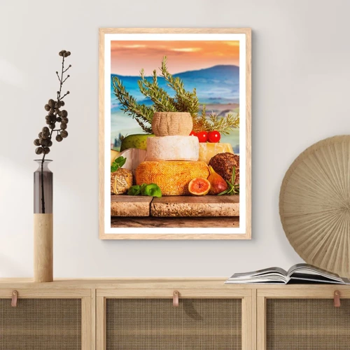 Poster in einem Rahmen aus heller Eiche - Die italienische Lebensfreude - 50x70 cm