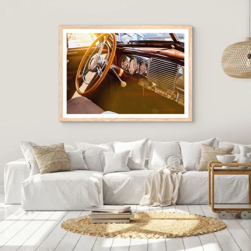 Poster in einem Rahmen aus heller Eiche - Ein Hauch von Luxus aus der Vergangenheit - 100x70 cm