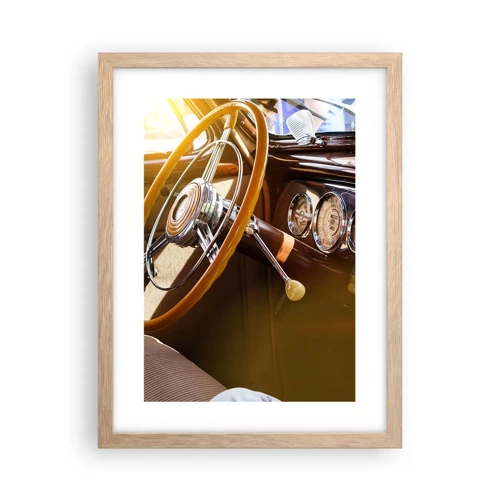 Poster in einem Rahmen aus heller Eiche - Ein Hauch von Luxus aus der Vergangenheit - 30x40 cm
