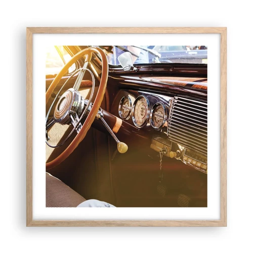 Poster in einem Rahmen aus heller Eiche - Ein Hauch von Luxus aus der Vergangenheit - 50x50 cm