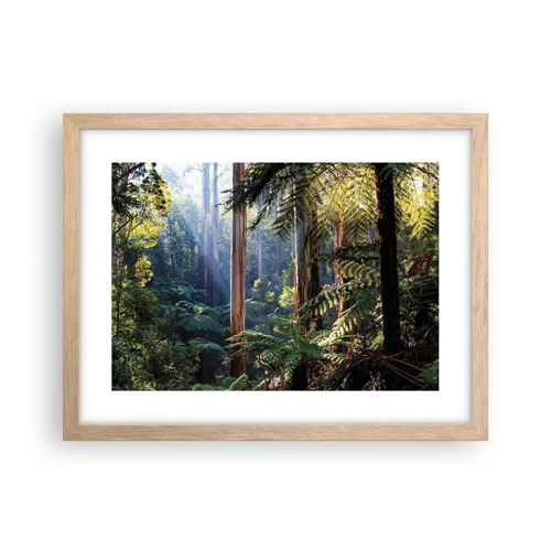 Poster in einem Rahmen aus heller Eiche - Ein Waldmärchen - 40x30 cm
