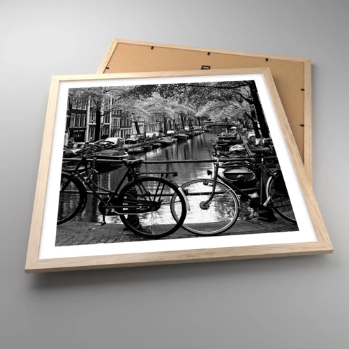 Poster in einem Rahmen aus heller Eiche - Ein sehr holländischer Anblick - 50x50 cm