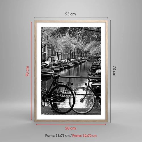 Poster in einem Rahmen aus heller Eiche - Ein sehr holländischer Anblick - 50x70 cm