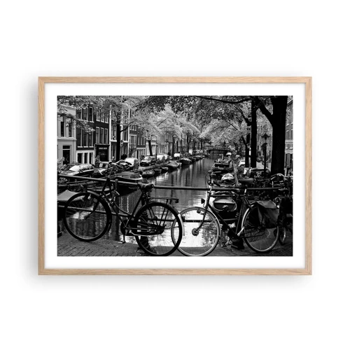 Poster in einem Rahmen aus heller Eiche - Ein sehr holländischer Anblick - 70x50 cm