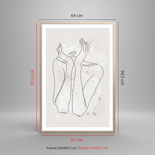 Poster in einem Rahmen aus heller Eiche - Ein träumerischer Moment - 61x91 cm