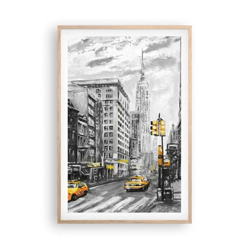 Poster in einem Rahmen aus heller Eiche - Eine New Yorker Geschichte - 61x91 cm