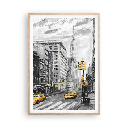 Poster in einem Rahmen aus heller Eiche - Eine New Yorker Geschichte - 70x100 cm