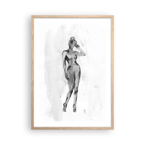 Poster in einem Rahmen aus heller Eiche - Eine Studie über das Ideal der Weiblichkeit - 50x70 cm