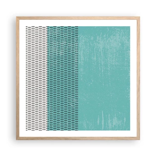 Poster in einem Rahmen aus heller Eiche - Eine ausgewogene Komposition - 60x60 cm