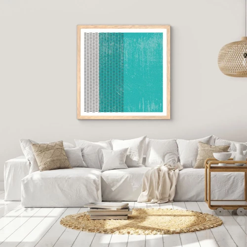 Poster in einem Rahmen aus heller Eiche - Eine ausgewogene Komposition - 60x60 cm