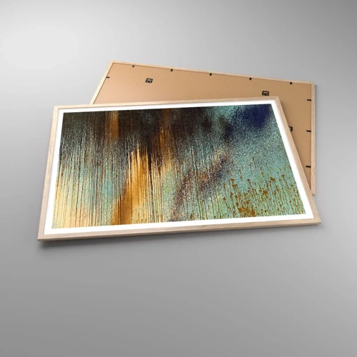 Poster in einem Rahmen aus heller Eiche - Eine nicht zufällige farbenfrohe Komposition - 100x70 cm