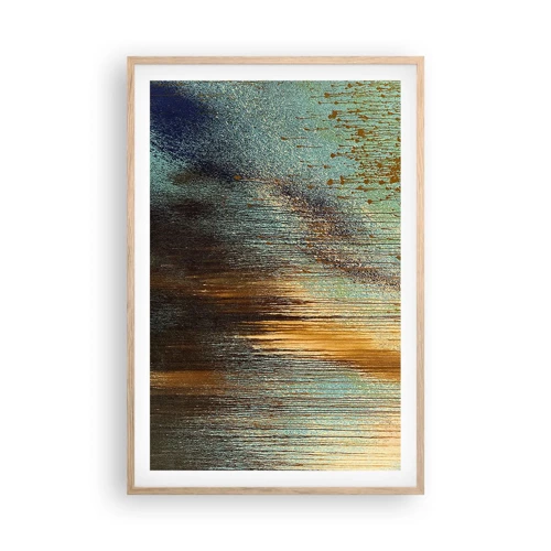 Poster in einem Rahmen aus heller Eiche - Eine nicht zufällige farbenfrohe Komposition - 61x91 cm