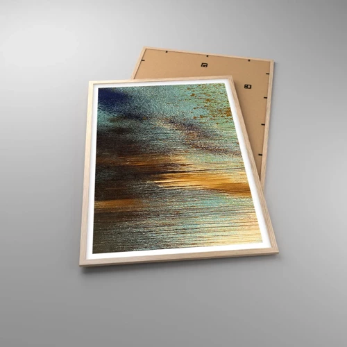 Poster in einem Rahmen aus heller Eiche - Eine nicht zufällige farbenfrohe Komposition - 61x91 cm