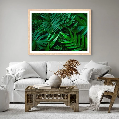 Poster in einem Rahmen aus heller Eiche - Eingebettet ins Grüne - 40x30 cm