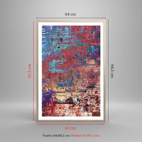 Poster in einem Rahmen aus heller Eiche - Erinnerung und Vergessen - 61x91 cm