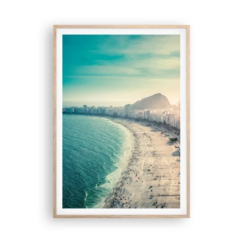 Poster in einem Rahmen aus heller Eiche - Ewiger Urlaub in Rio - 70x100 cm