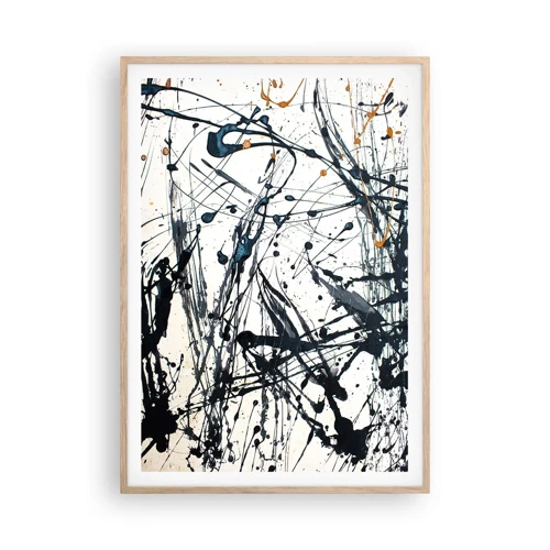 Poster in einem Rahmen aus heller Eiche - Expressionistische Abstraktion - 70x100 cm
