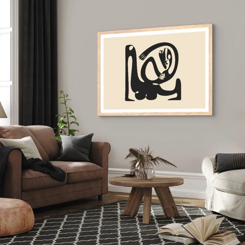Poster in einem Rahmen aus heller Eiche - Fast wie Picasso - 70x50 cm