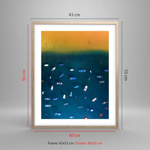 Poster in einem Rahmen aus heller Eiche - Feiertagsspiel - 40x50 cm