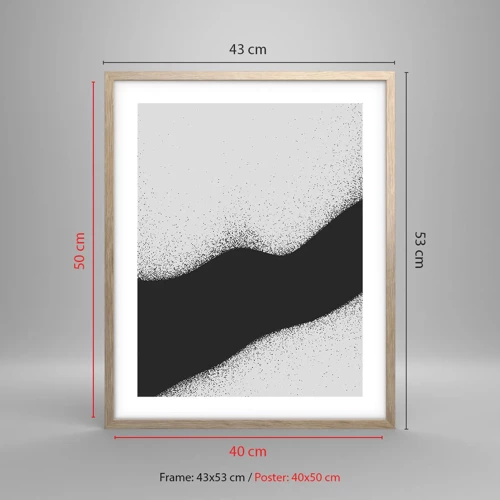 Poster in einem Rahmen aus heller Eiche - Flüssiges Gleichgewicht - 40x50 cm