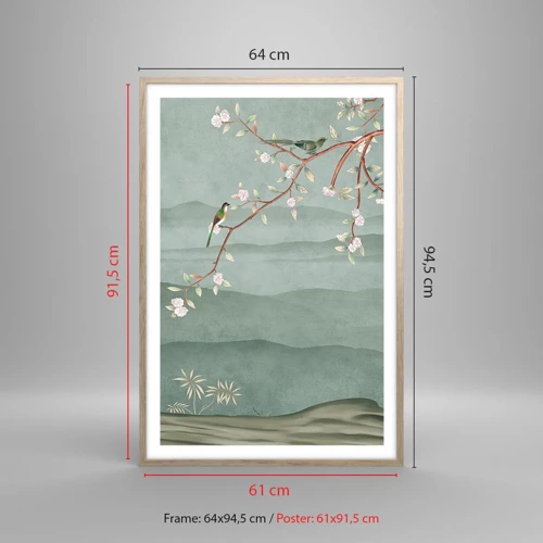 Poster in einem Rahmen aus heller Eiche - Frühling, oh, du bist es - 61x91 cm