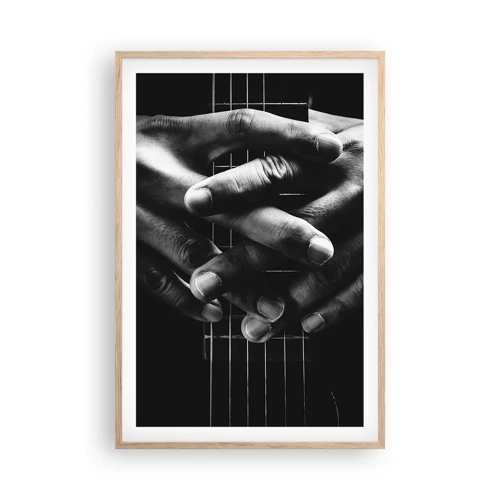 Poster in einem Rahmen aus heller Eiche - Gebet des Künstlers - 61x91 cm