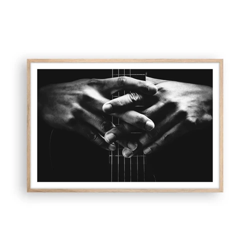 Poster in einem Rahmen aus heller Eiche - Gebet des Künstlers - 91x61 cm