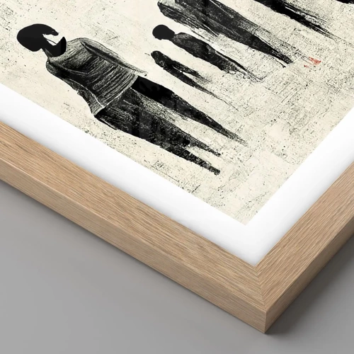 Poster in einem Rahmen aus heller Eiche - Gegen die Einsamkeit - 40x30 cm