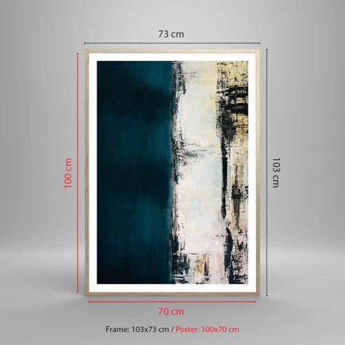 Poster in einem Rahmen aus heller Eiche - Horizontale Komposition - 70x100 cm