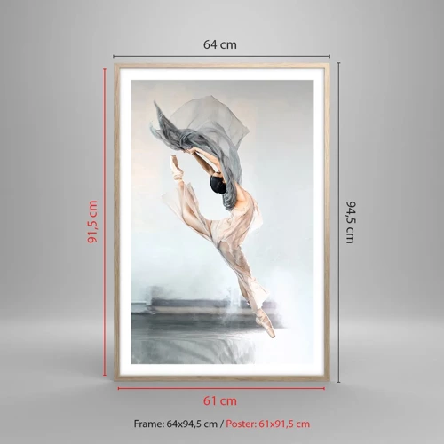 Poster in einem Rahmen aus heller Eiche - Im Tanzrausch - 61x91 cm