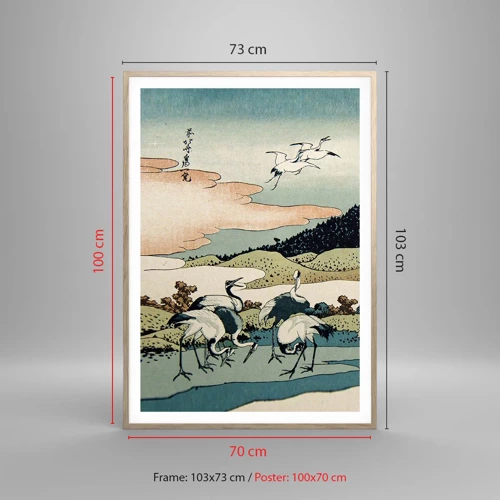 Poster in einem Rahmen aus heller Eiche - Im japanischen Geist - 70x100 cm