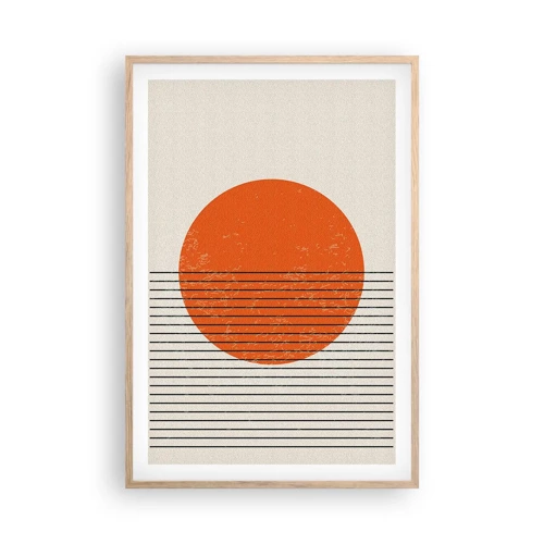 Poster in einem Rahmen aus heller Eiche - Immer die Sonne - 61x91 cm