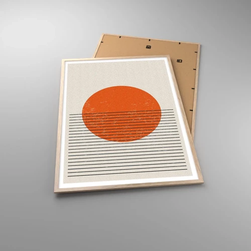 Poster in einem Rahmen aus heller Eiche - Immer die Sonne - 70x100 cm
