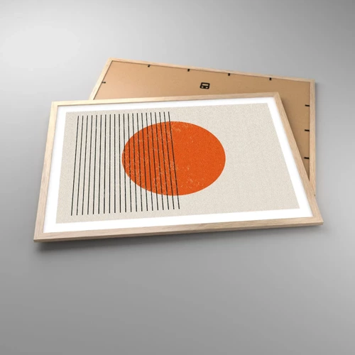 Poster in einem Rahmen aus heller Eiche - Immer die Sonne - 70x50 cm