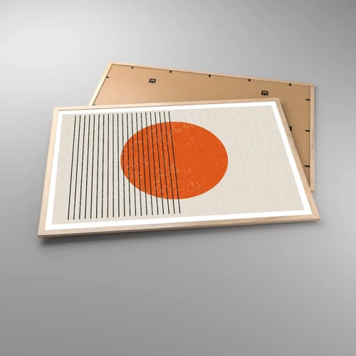 Poster in einem Rahmen aus heller Eiche - Immer die Sonne - 91x61 cm