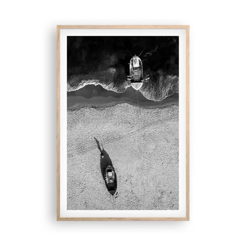 Poster in einem Rahmen aus heller Eiche - Immer noch am Ufer… - 61x91 cm