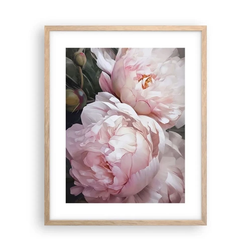 Poster in einem Rahmen aus heller Eiche - In der Blüte angehalten - 40x50 cm