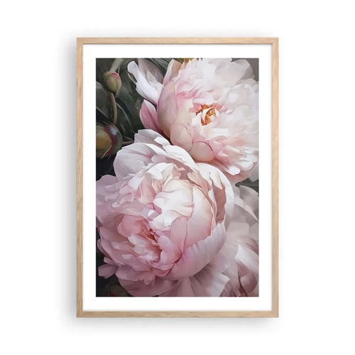 Poster in einem Rahmen aus heller Eiche - In der Blüte angehalten - 50x70 cm