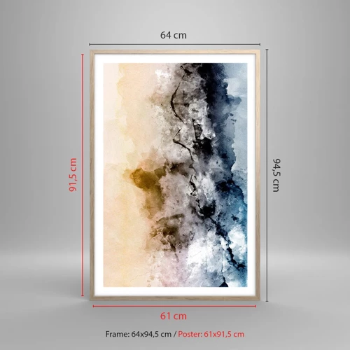 Poster in einem Rahmen aus heller Eiche - In einer Nebelwolke ertrunken - 61x91 cm