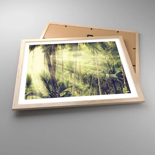 Poster in einem Rahmen aus heller Eiche - In grüner Hitze - 50x40 cm
