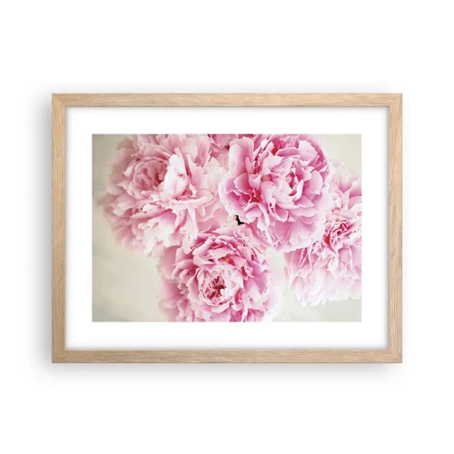 Poster in einem Rahmen aus heller Eiche - In rosa Glamour - 40x30 cm