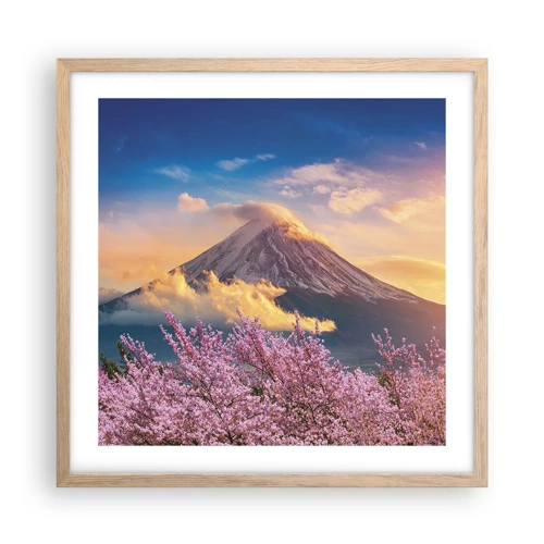 Poster in einem Rahmen aus heller Eiche - Japanische Heiligkeit - 50x50 cm