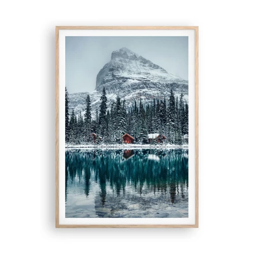 Poster in einem Rahmen aus heller Eiche - Kanadischer Rückzug - 70x100 cm