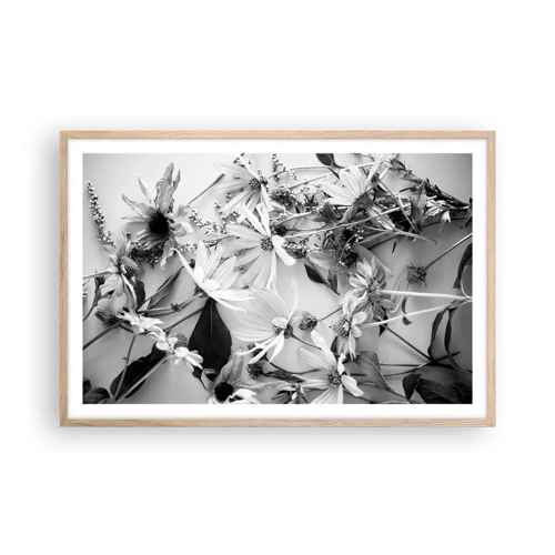 Poster in einem Rahmen aus heller Eiche - Kein Blumenstrauß - 91x61 cm