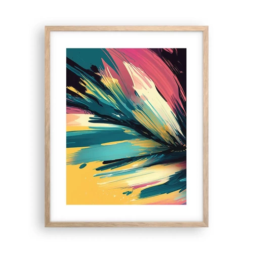 Poster in einem Rahmen aus heller Eiche - Komposition – eine Explosion der Freude - 40x50 cm
