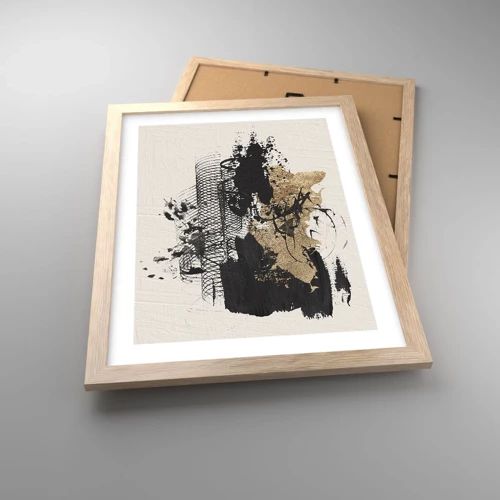 Poster in einem Rahmen aus heller Eiche - Komposition mit Leidenschaft - 30x40 cm
