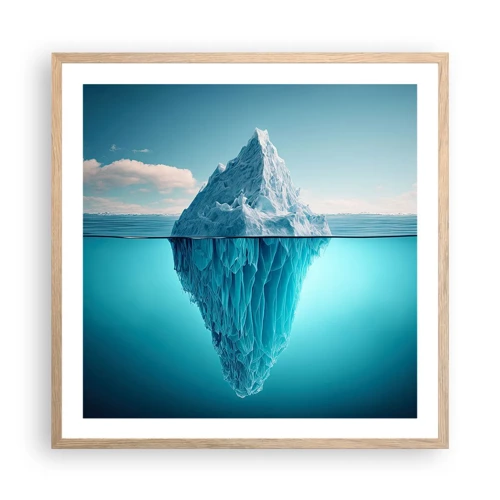 Poster in einem Rahmen aus heller Eiche - Königin des Eises - 60x60 cm