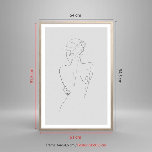 Poster in einem Rahmen aus heller Eiche - Körpermusik - 61x91 cm