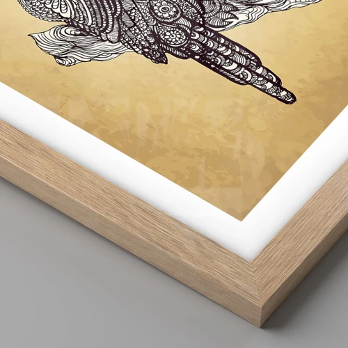 Poster in einem Rahmen aus heller Eiche - Kunstvolle Ornamente der Weisheit - 70x100 cm